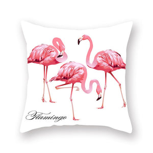 Summer Nordic Style Flamingo Pillow Cover