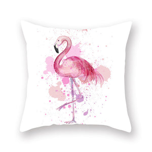 Summer Nordic Style Flamingo Pillow Cover