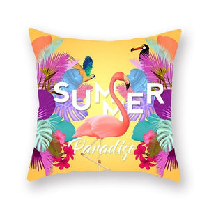 Summer Nordic Style Flamingo Pillow Cover