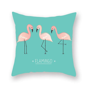 Summer Nordic Style Flamingo Pillow Cover