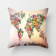 Load image into Gallery viewer, World Map Pillows Cover