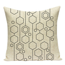 Load image into Gallery viewer, Green Pattern Geometry Pillow Cover