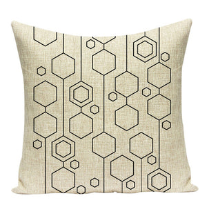 Green Pattern Geometry Pillow Cover