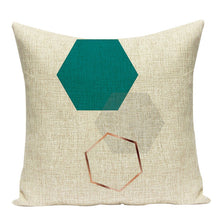 Load image into Gallery viewer, Green Pattern Geometry Pillow Cover