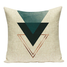 Load image into Gallery viewer, Green Pattern Geometry Pillow Cover