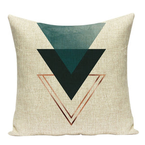 Green Pattern Geometry Pillow Cover