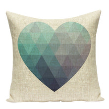 Load image into Gallery viewer, Green Pattern Geometry Pillow Cover