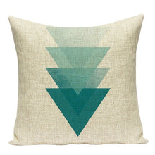 Load image into Gallery viewer, Green Pattern Geometry Pillow Cover