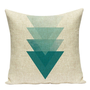 Green Pattern Geometry Pillow Cover