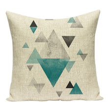 Load image into Gallery viewer, Green Pattern Geometry Pillow Cover