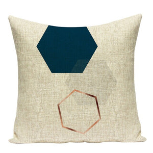 Green Pattern Geometry Pillow Cover