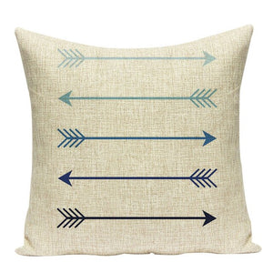 Green Pattern Geometry Pillow Cover