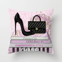 Load image into Gallery viewer, Flowers and Perfume Bottles Pillow Cover