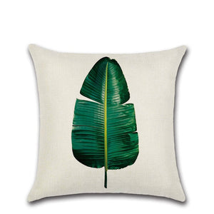 Tropical Plants Cactus Monstera Pillow Cover