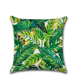 Tropical Plants Cactus Monstera Pillow Cover