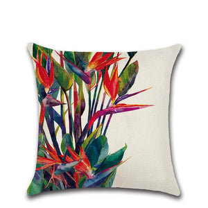 Tropical Plants Cactus Monstera Pillow Cover