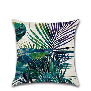 Tropical Plants Cactus Monstera Pillow Cover