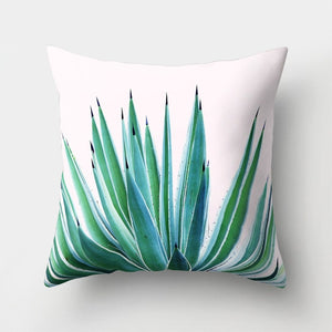 Tropical Cactus Monstera Pillow Cover