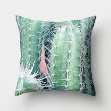 Load image into Gallery viewer, Tropical Cactus Monstera Pillow Cover