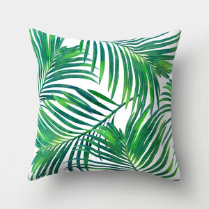 Tropical Cactus Monstera Pillow Cover