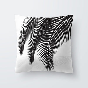 Tropical Cactus Monstera Pillow Cover