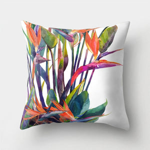 Tropical Cactus Monstera Pillow Cover