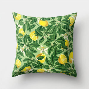 Tropical Cactus Monstera Pillow Cover