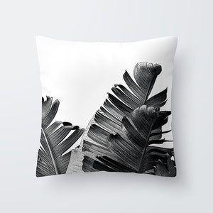 Tropical Cactus Monstera Pillow Cover