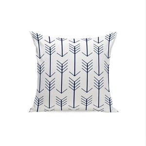 Blue Geometric Pillow Cover