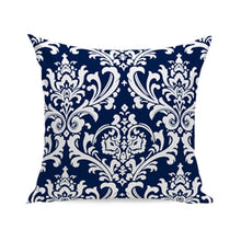 Load image into Gallery viewer, Blue Geometric Pillow Cover