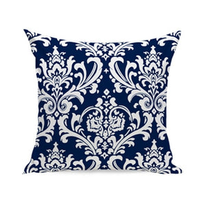 Blue Geometric Pillow Cover