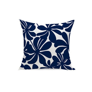 Blue Geometric Pillow Cover