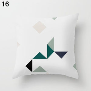 Flower Geometric Pillow Cover