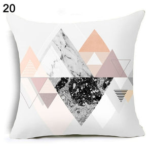 Flower Geometric Pillow Cover