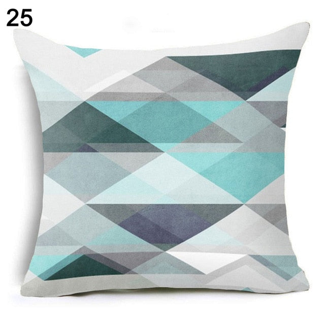 Flower Geometric Pillow Cover