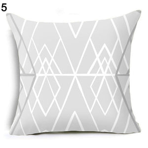 Flower Geometric Pillow Cover