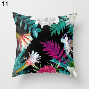 Flower Geometric Pillow Cover