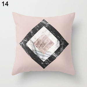 Flower Geometric Pillow Cover